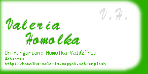 valeria homolka business card